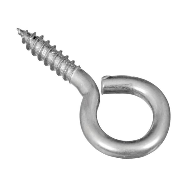 National Hardware 0.16 in. D X 1-5/8 in. L Zinc-Plated Steel Screw Eye 30 lb. cap. 6 pk N119-263 - main